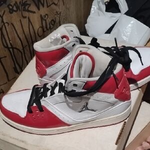 Jordan Athletic Shoes Red White Black